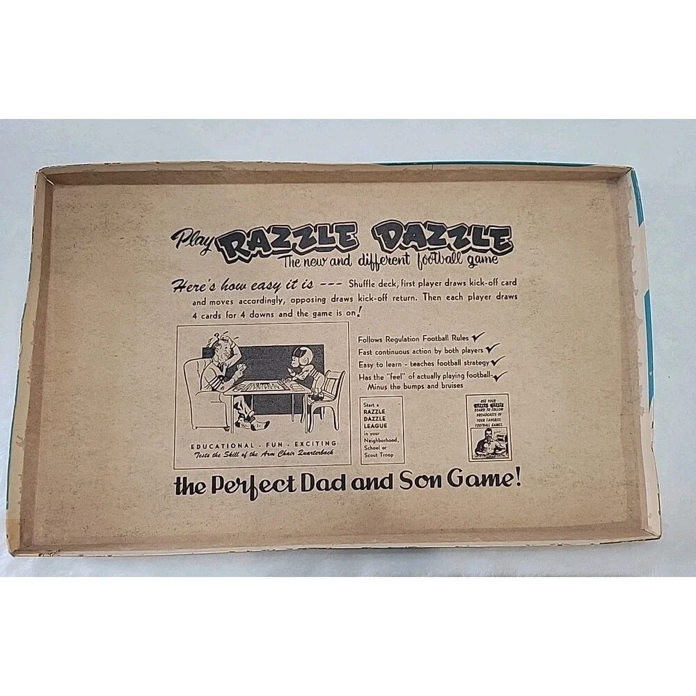 Razzle Dazzle Football Game by Texantics (Vintage 1954) Featured In Life-TV